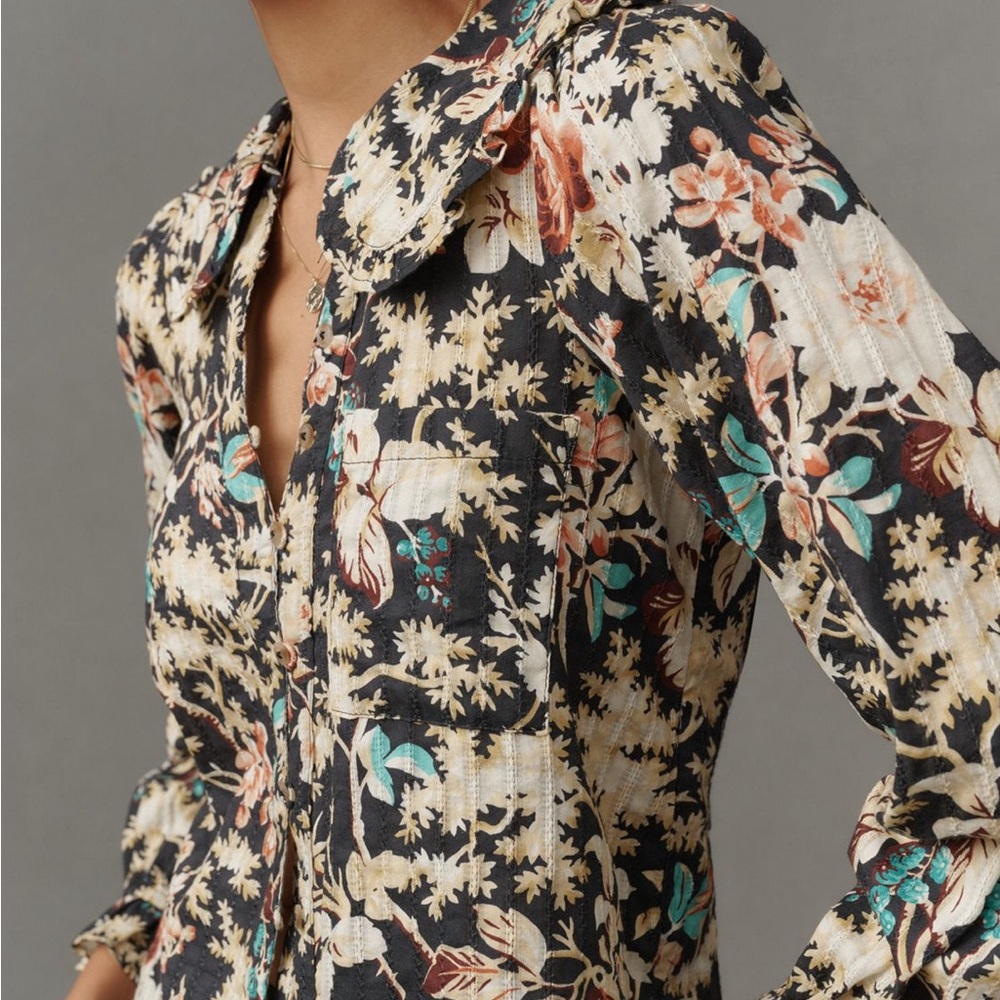 Anthropology Pilcro SP long sleeve cropped top